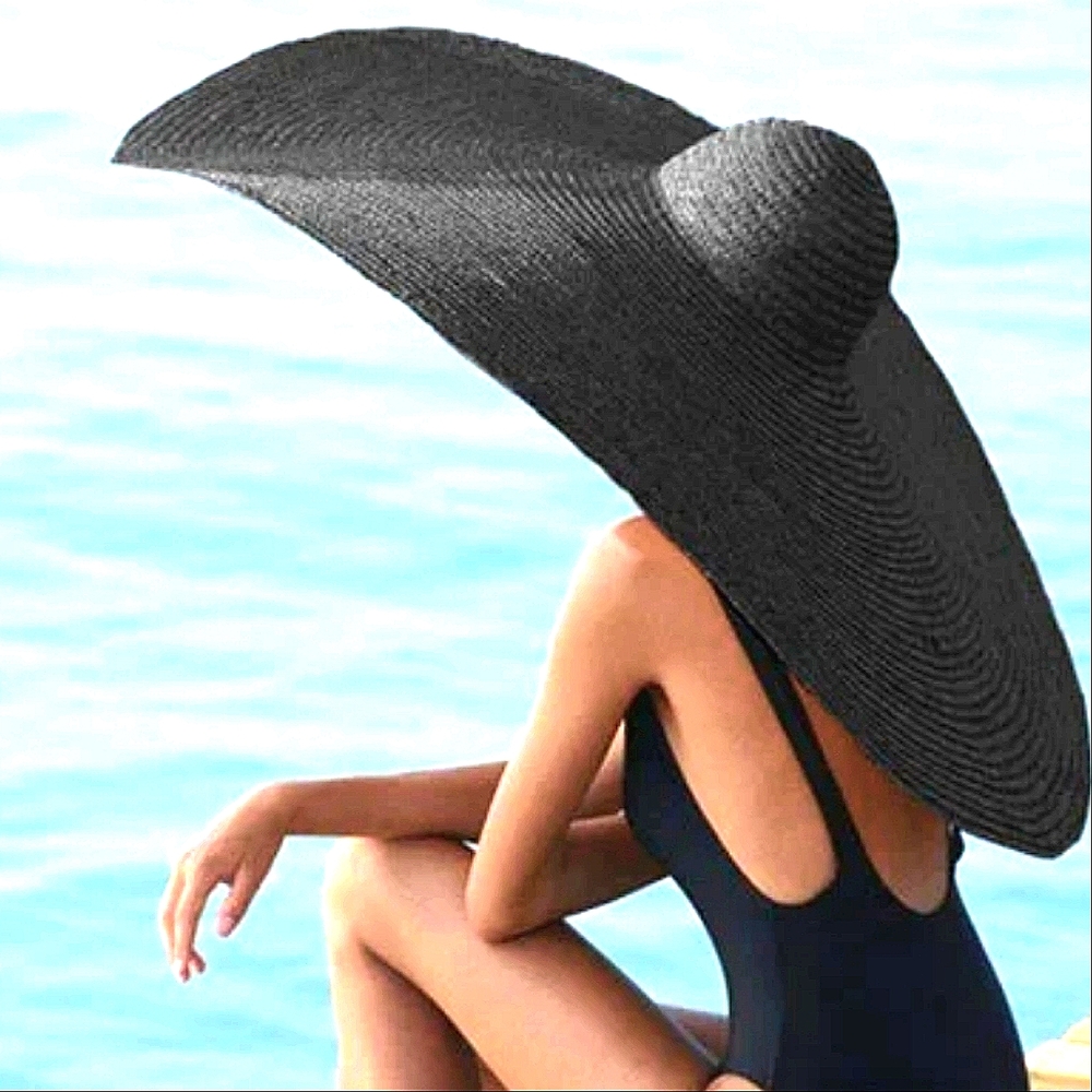 Vogue Classic Oversized Vintage Style Brim Floppy Hat Beach Sun High Fashion NWT